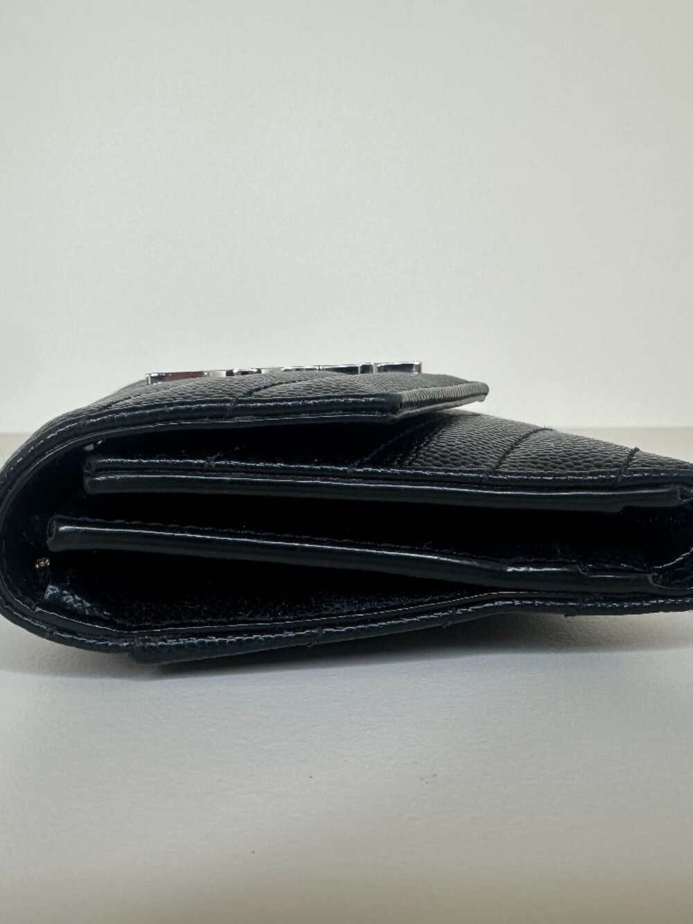 Saint Laurent Cassandre Matelassé Compact Tri Fold Wallet - Picture 7 of 14